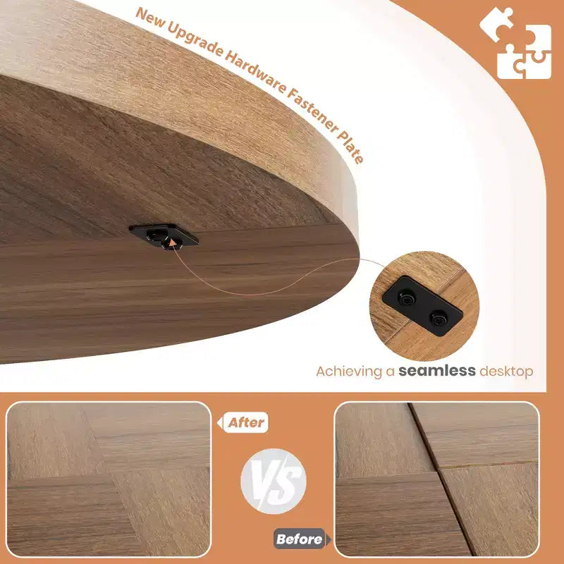 47 Round Dining Table for Small Spaces - Black, Seats 4-6, K-Leg Solid Wood Base