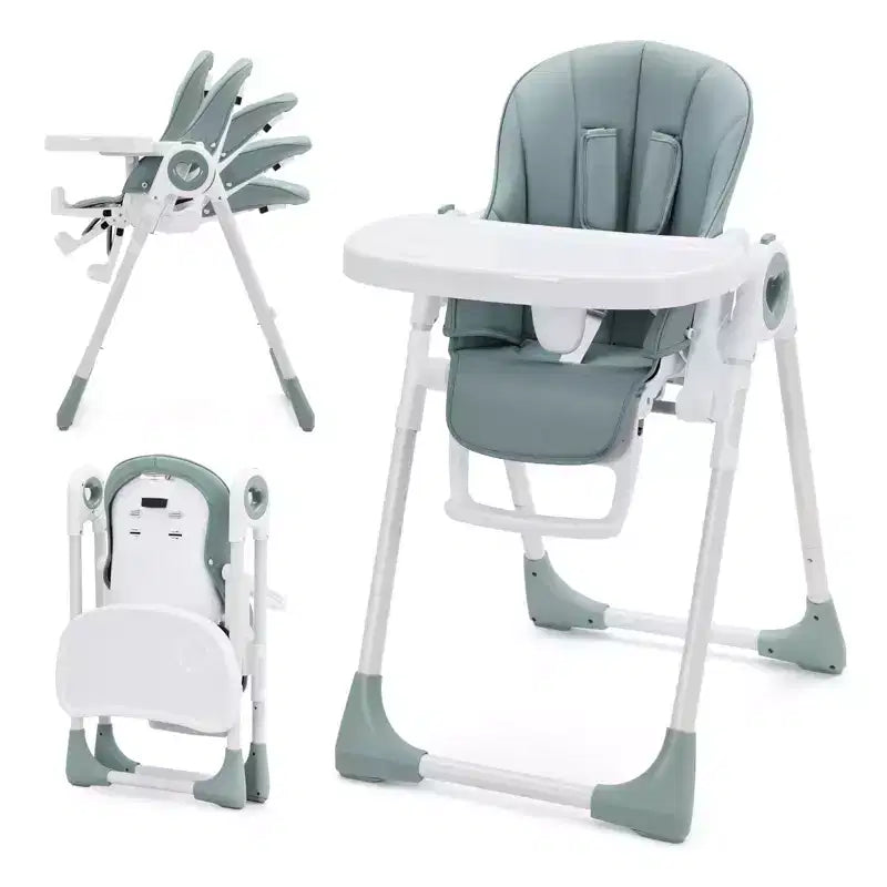 GustoWave Baby High Chair for Toddlers 1-4 Years Old,Foldable Baby High Chair with Removable Tray, Lightweight Folding Chair