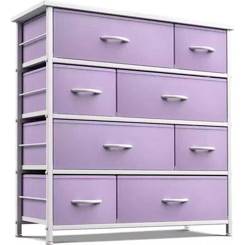 Sorbus Dresser with 8 Drawers - Storage Chest Organizer with Steel Frame, Wood Top, Handles, Fabric Bins