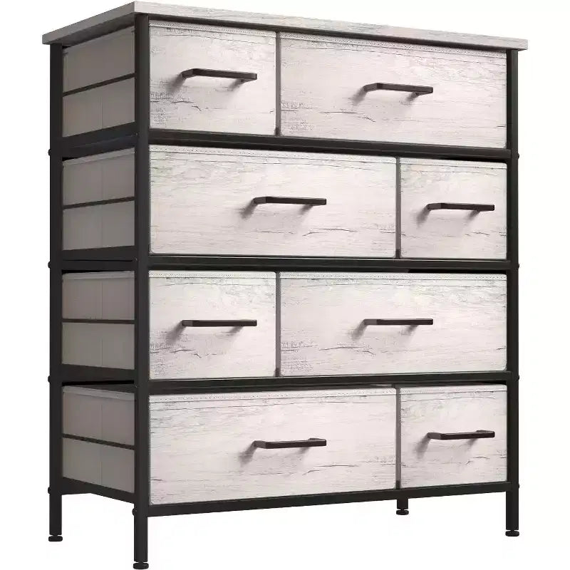Sorbus Dresser with 8 Drawers - Storage Chest Organizer with Steel Frame, Wood Top, Handles, Fabric Bins