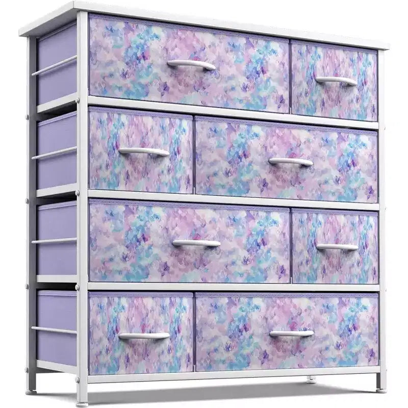 Sorbus Dresser with 8 Drawers - Storage Chest Organizer with Steel Frame, Wood Top, Handles, Fabric Bins