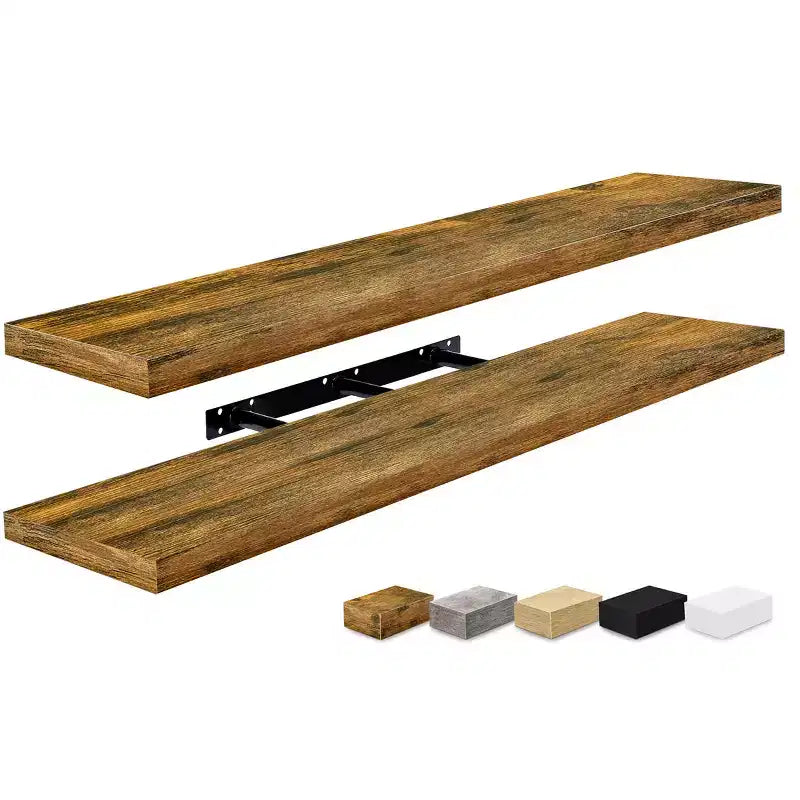 Sorbus 2 Pack 47 x 9.25 Inch Wall Mounted Floating Shelves - Stylish and Functional Storage