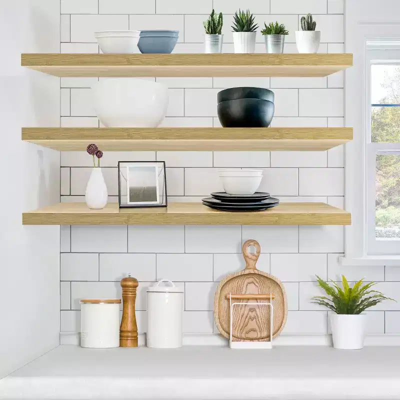 Sorbus 2 Pack 47 x 9.25 Inch Wall Mounted Floating Shelves - Stylish and Functional Storage