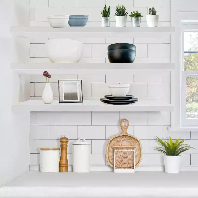 Sorbus 2 Pack 47 x 9.25 Inch Wall Mounted Floating Shelves - Stylish and Functional Storage