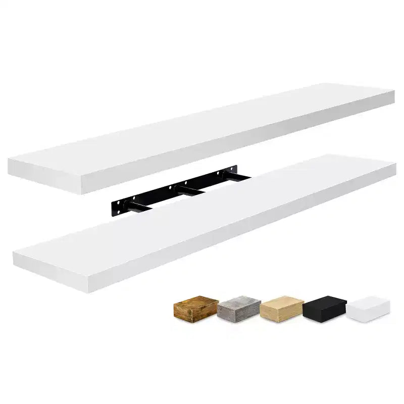 Sorbus 2 Pack 47 x 9.25 Inch Wall Mounted Floating Shelves - Stylish and Functional Storage