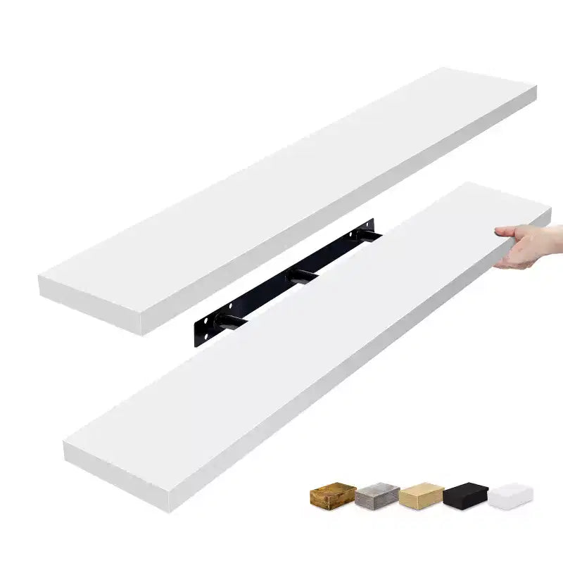 Sorbus 2 Pack 47 x 9.25 Inch Wall Mounted Floating Shelves - Stylish and Functional Storage