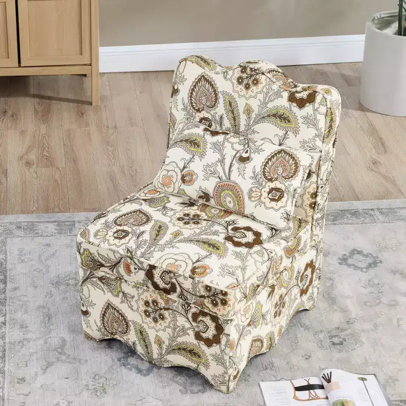 CLIHOME Flannel Single Dining Chair With Soft Seat Cushion And Backrest