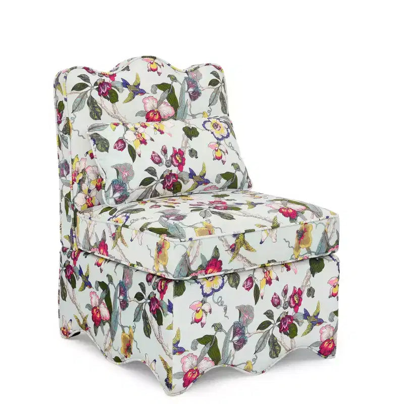 CLIHOME Flannel Single Dining Chair With Soft Seat Cushion And Backrest