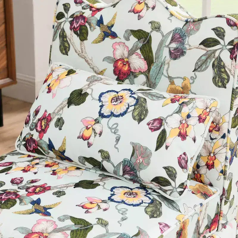 CLIHOME Flannel Single Dining Chair With Soft Seat Cushion And Backrest