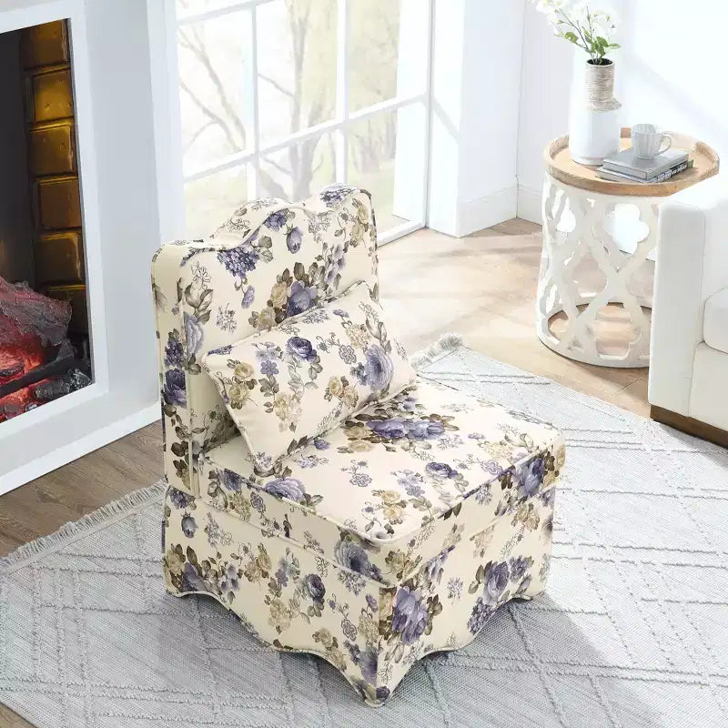 CLIHOME Flannel Single Dining Chair With Soft Seat Cushion And Backrest