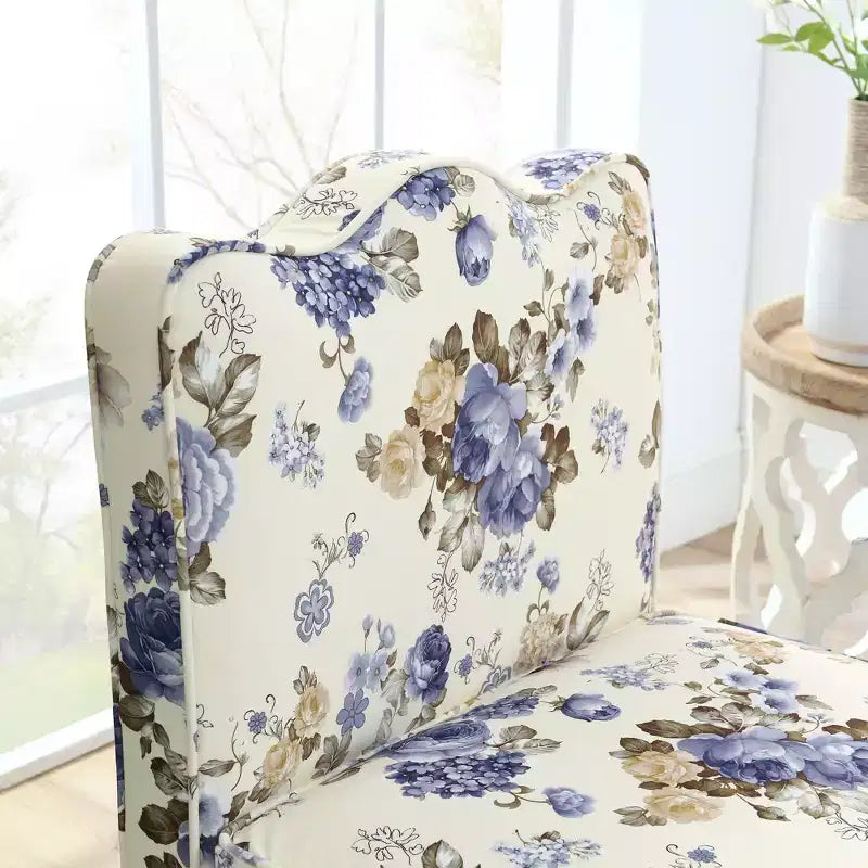 CLIHOME Flannel Single Dining Chair With Soft Seat Cushion And Backrest