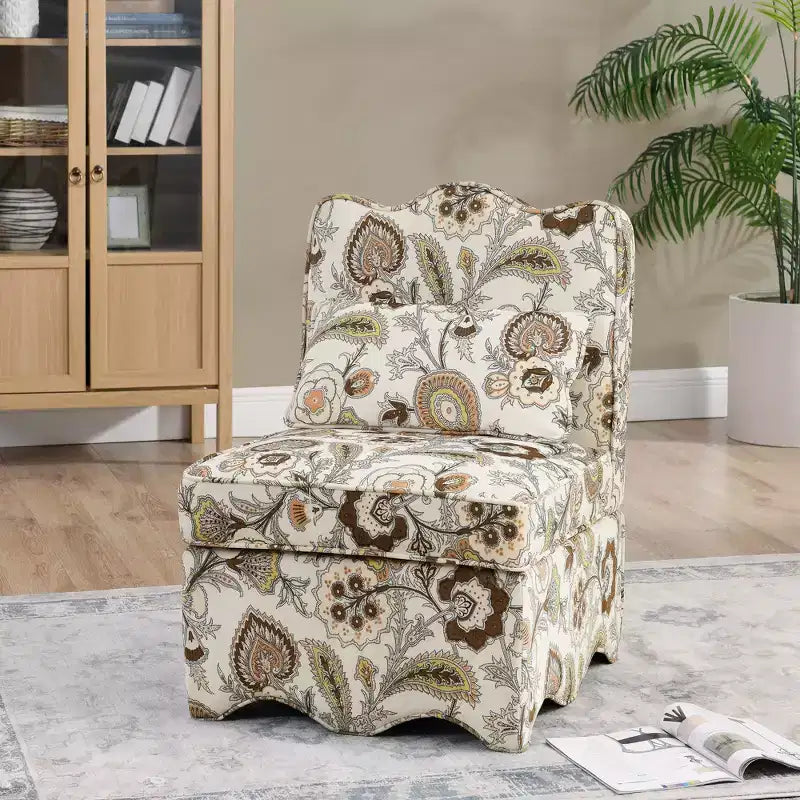 CLIHOME Flannel Single Dining Chair With Soft Seat Cushion And Backrest