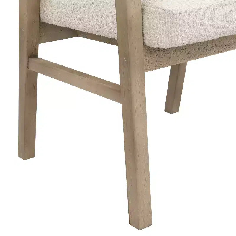 Christopher Knight Home Appleby Rubberwood Upholstered Dining Arm Chair with Curved Design (Set of 2)