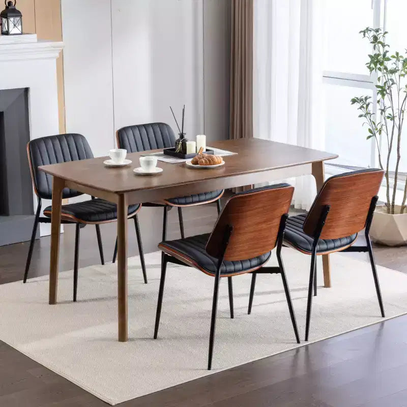 GDFStudio Sera Mid-Century Modern Upholstered Dining Chairs (Set of 2)
