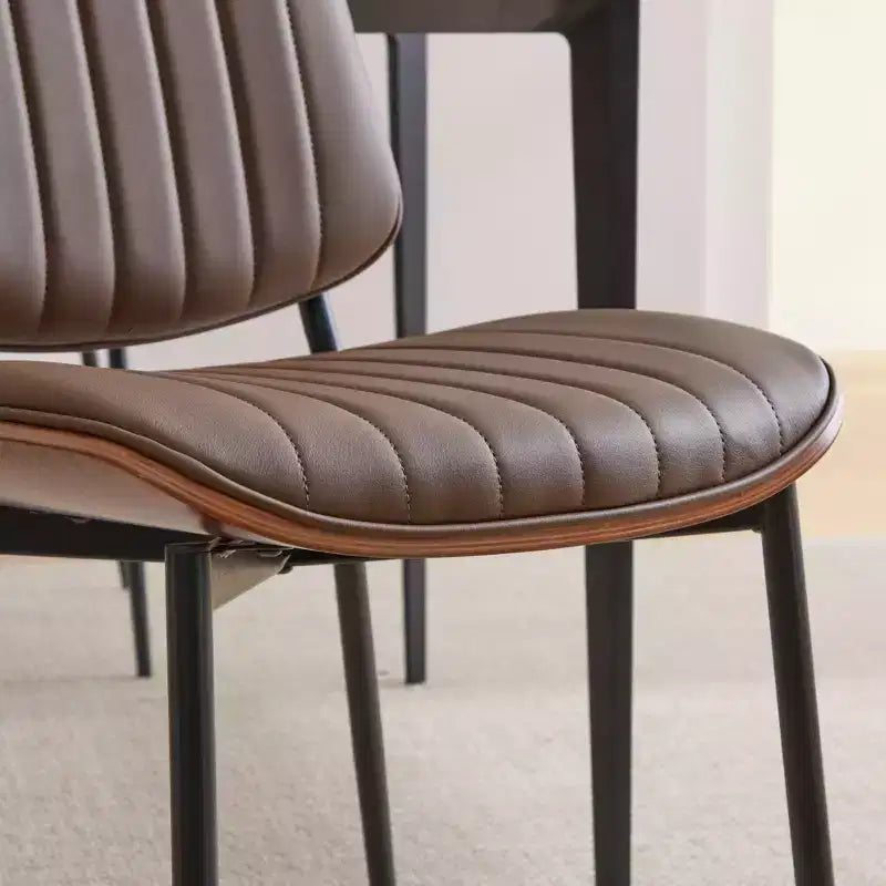 GDFStudio Sera Mid-Century Modern Upholstered Dining Chairs (Set of 2)