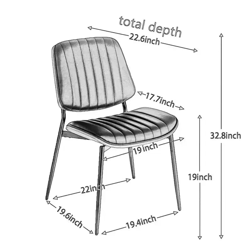 GDFStudio Sera Mid-Century Modern Upholstered Dining Chairs (Set of 2)