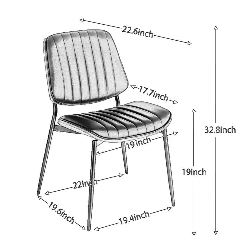 GDFStudio Sera Mid-Century Modern Upholstered Dining Chairs (Set of 2)