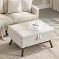 GDFStudio Josephine Mid-Century Modern Lift-Top Upholstered Storage Ottoman