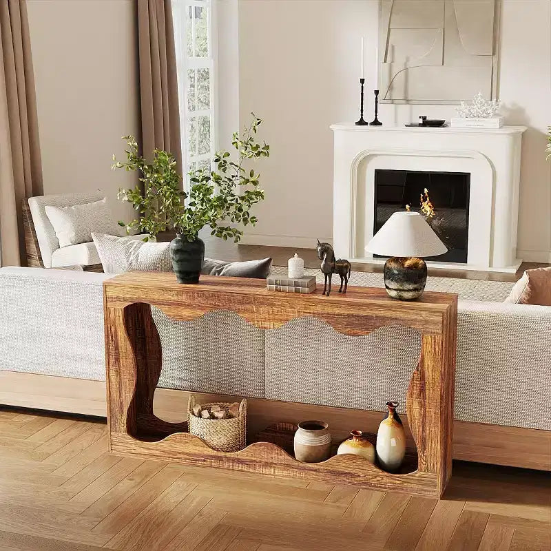 63 Long Farmhouse Console Table, Narrow Entryway Sofa Table, Industrial Accent Table, Entry Table Stand, for Hallway, Foyer, Living Room