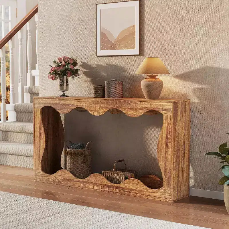 63 Long Farmhouse Console Table, Narrow Entryway Sofa Table, Industrial Accent Table, Entry Table Stand, for Hallway, Foyer, Living Room