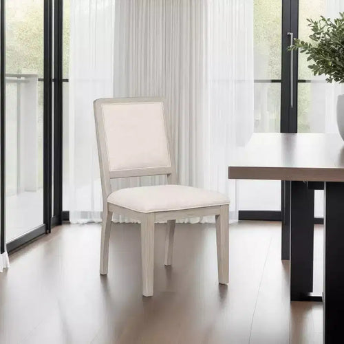 Royal Hampton Dining Side Chair Set of 2, Rattan Design, Natural Brown Wood
