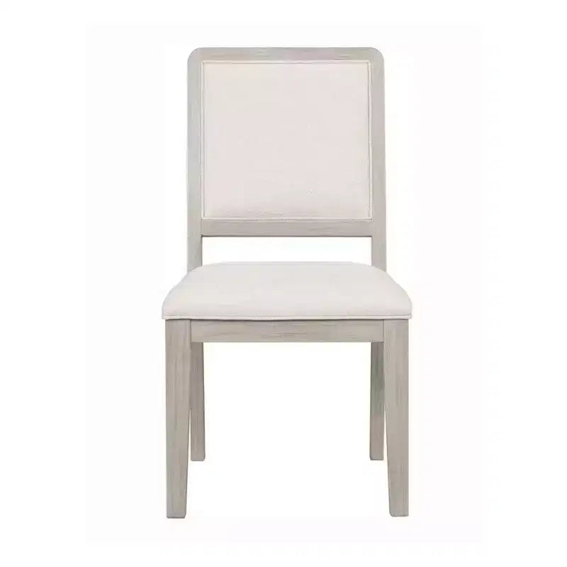 Royal Hampton Dining Side Chair Set of 2, Rattan Design, Natural Brown Wood