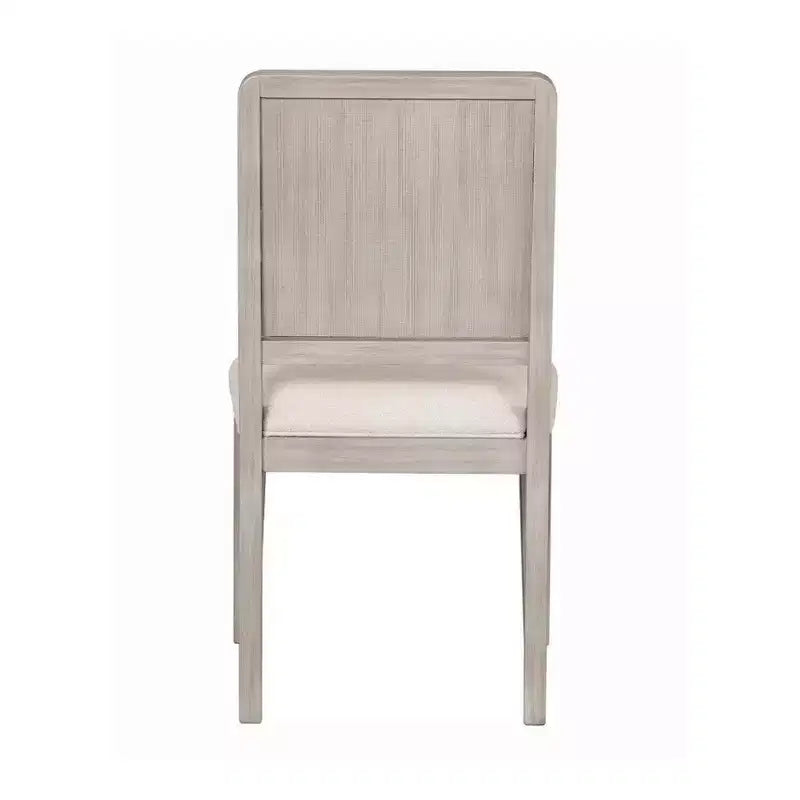 Royal Hampton Dining Side Chair Set of 2, Rattan Design, Natural Brown Wood