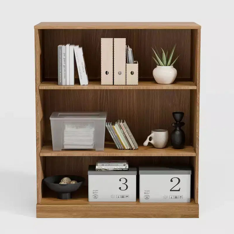 PexFix 36x31x16 Doorless Wood Bookshelf Storage Cabinet Bookcase&Office Cabinet for Kitchen Bedroom Entryway Living Room Dinning Room Natural