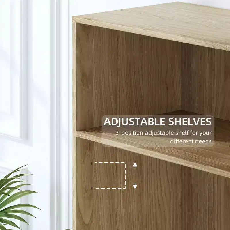 PexFix 36x31x16 Doorless Wood Bookshelf Storage Cabinet Bookcase&Office Cabinet for Kitchen Bedroom Entryway Living Room Dinning Room Natural