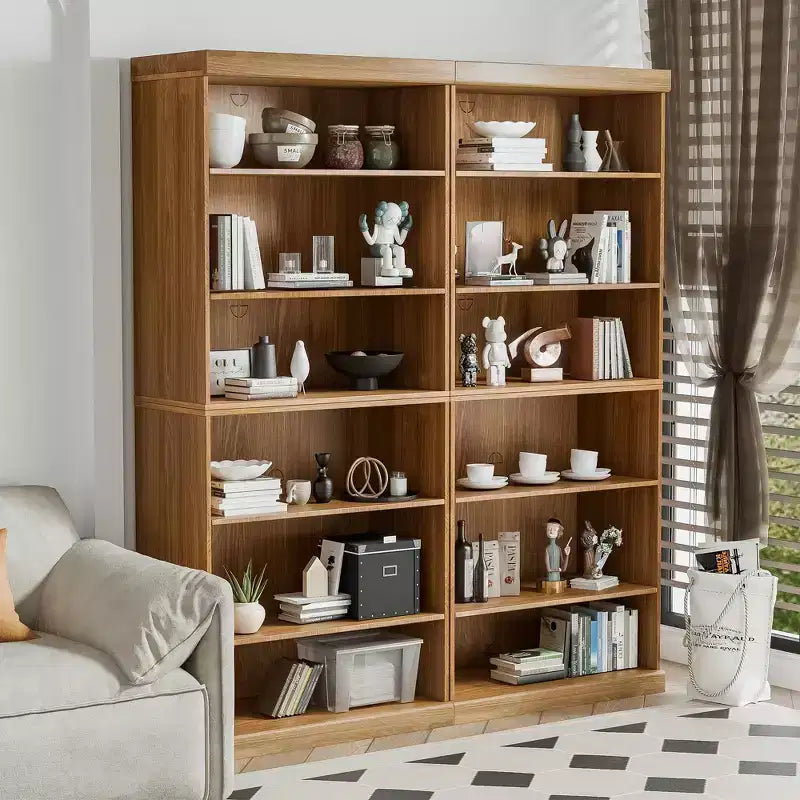 PexFix 36x31x16 Doorless Wood Bookshelf Storage Cabinet Bookcase&Office Cabinet for Kitchen Bedroom Entryway Living Room Dinning Room Natural