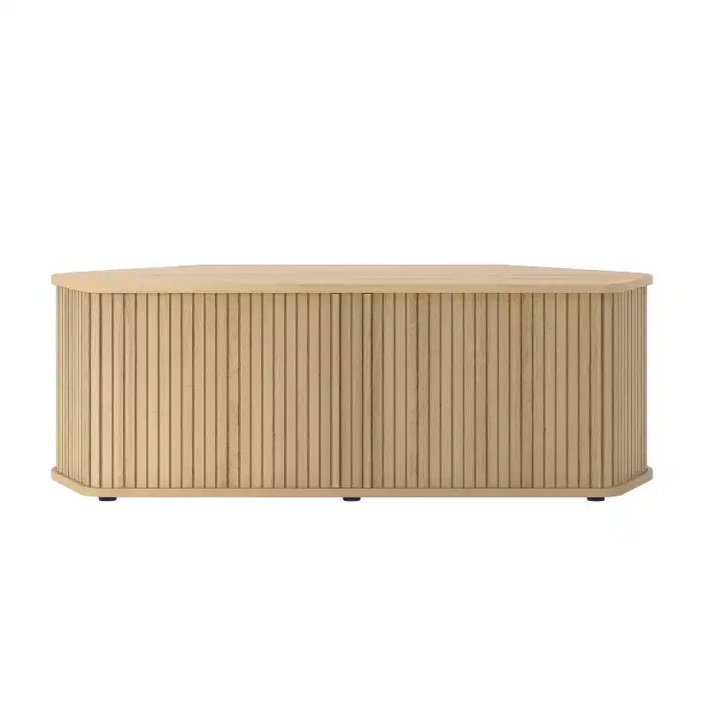 Galano Corner TV Stand with Fluted Doors 43.3 W 20.0 D 14.8 H