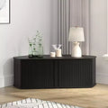 Galano Corner TV Stand with Fluted Doors 43.3 W 20.0 D 14.8 H