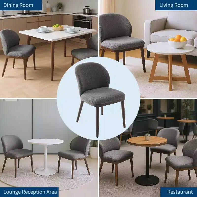 Dining Chairs Set of 2,Modern Upholstered Kitchen Chairs with Ergonomic Back, Dining Room Chairs with Wood Legs for Kitchen Dining Room Restaurant