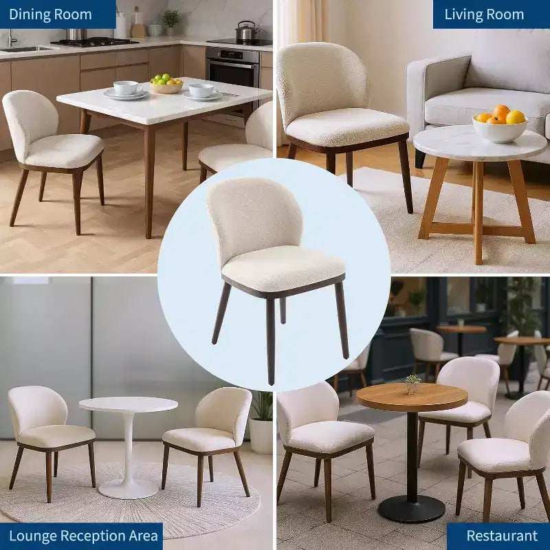 Dining Chairs Set of 2,Modern Upholstered Kitchen Chairs with Ergonomic Back, Dining Room Chairs with Wood Legs for Kitchen Dining Room Restaurant