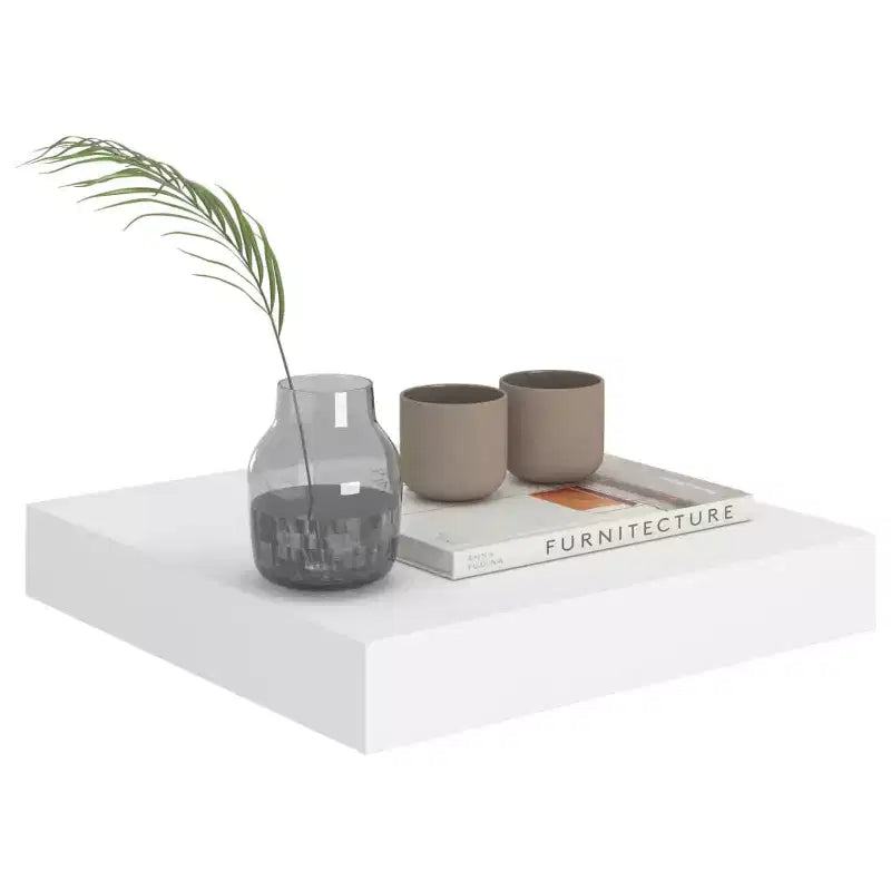 Wall Shelf White Honeycomb MDF, metal 9.1x9.3x1.5 in