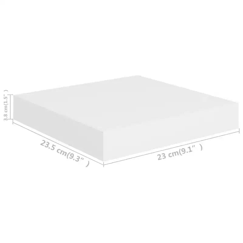Wall Shelf White Honeycomb MDF, metal 9.1x9.3x1.5 in