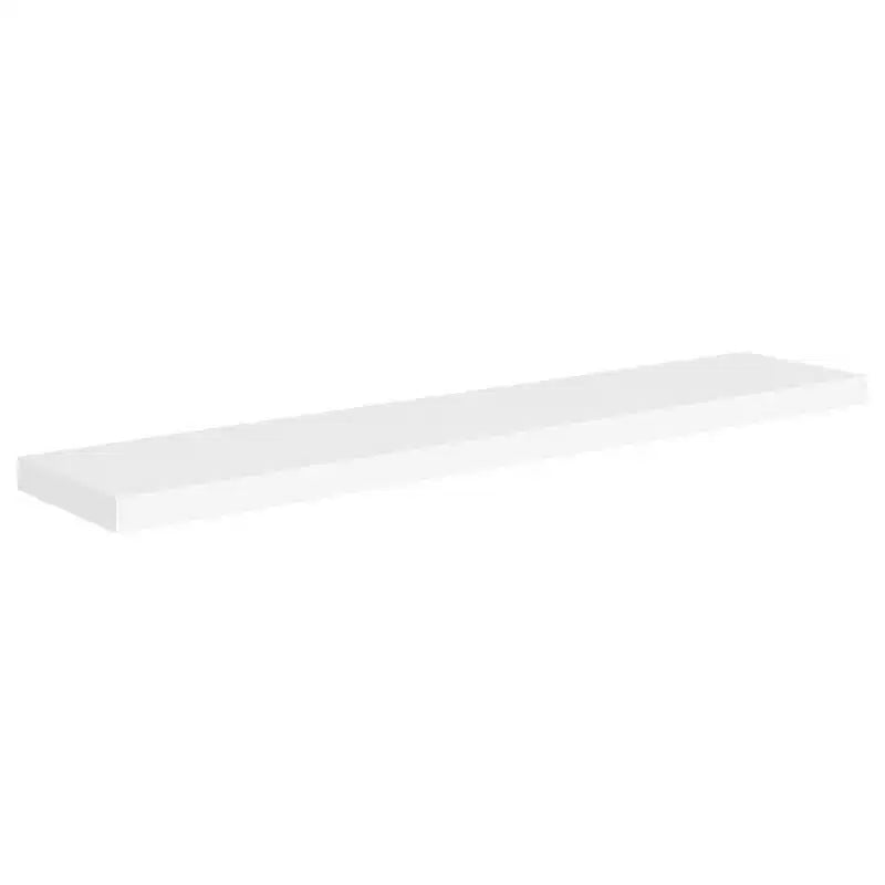 Wall Shelf Set of 2 White Honeycomb MDF, metal