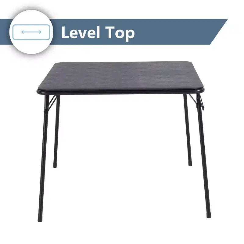 Peakform 34"x 34" Folding Card Table Black