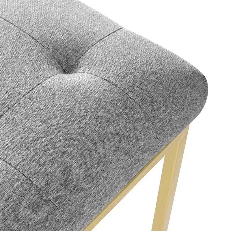 Privy Gold Stainless Steel Upholstered Fabric Dining Accent Chair - Modway
